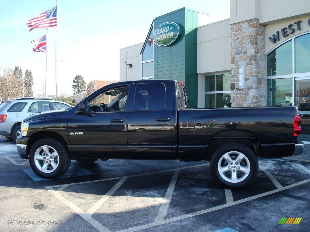 2008 Ram 1500 ST Quad Cab 4x4 - Brilliant Black Crystal Pearl / Medium Slate Gray photo #10