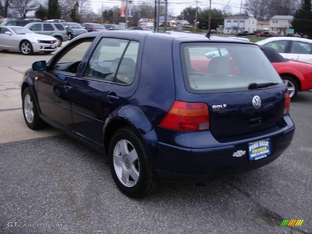 2002 Golf GLS Sedan - Indigo Blue Pearl / Beige photo #5