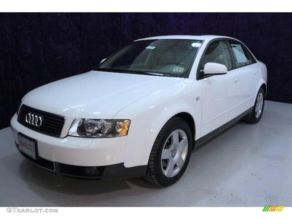 2002 A4 1.8T quattro Sedan - Polar White / Grey photo #2