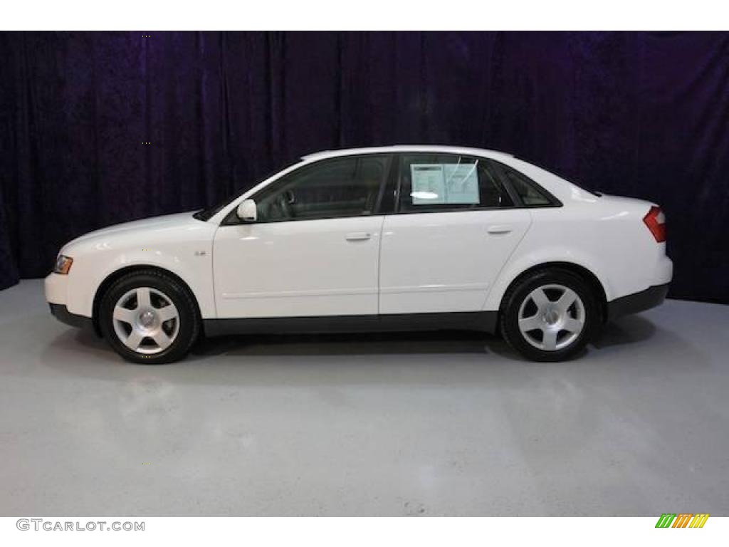 2002 A4 1.8T quattro Sedan - Polar White / Grey photo #4