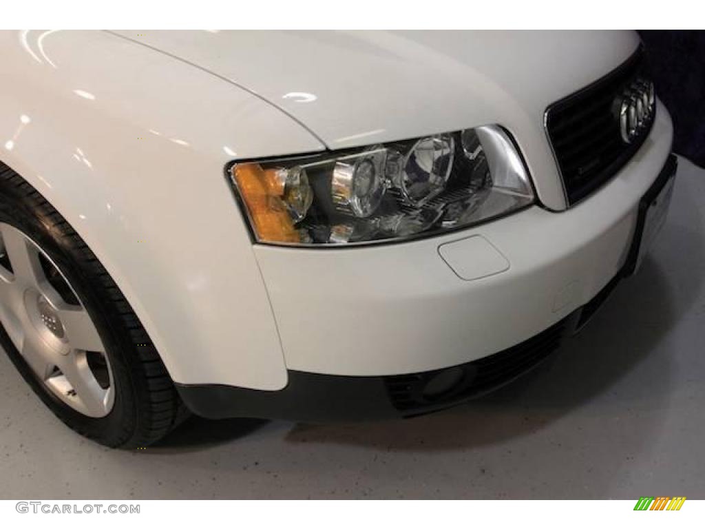 2002 A4 1.8T quattro Sedan - Polar White / Grey photo #7