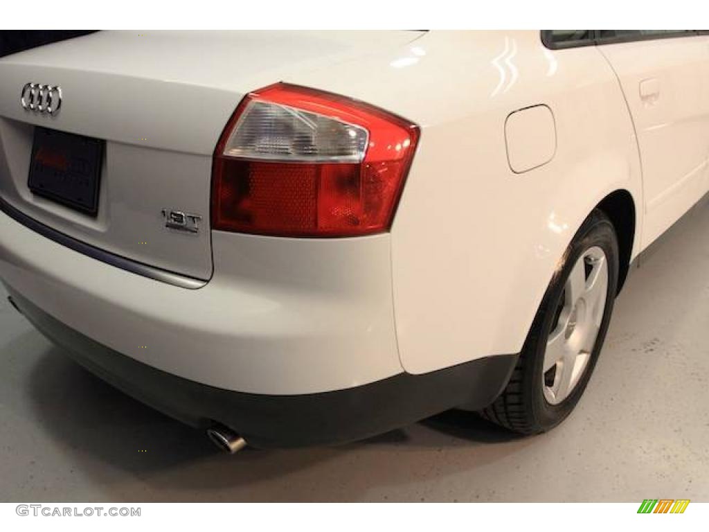 2002 A4 1.8T quattro Sedan - Polar White / Grey photo #8