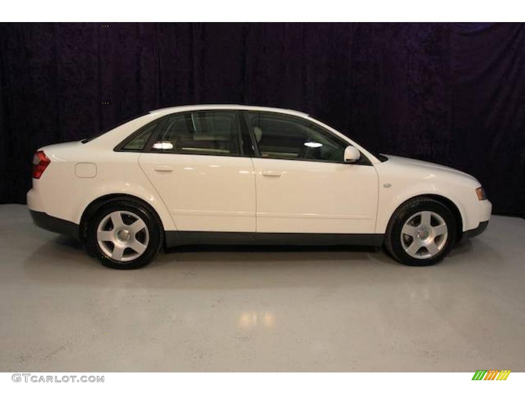 2002 A4 1.8T quattro Sedan - Polar White / Grey photo #12