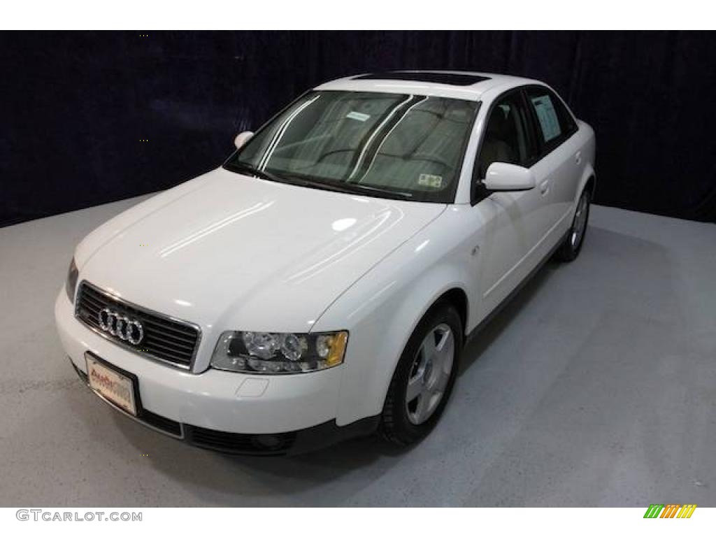 2002 A4 1.8T quattro Sedan - Polar White / Grey photo #31