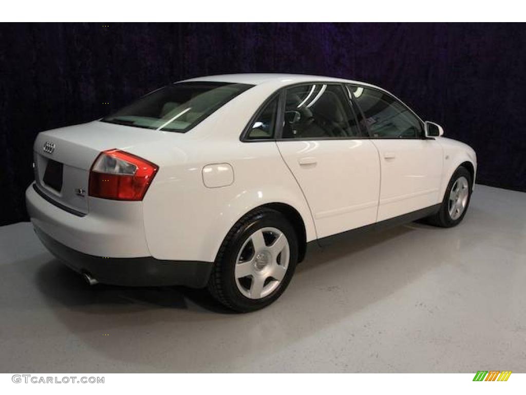 2002 A4 1.8T quattro Sedan - Polar White / Grey photo #33