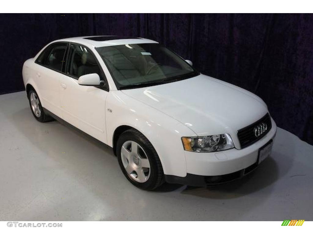 2002 A4 1.8T quattro Sedan - Polar White / Grey photo #34