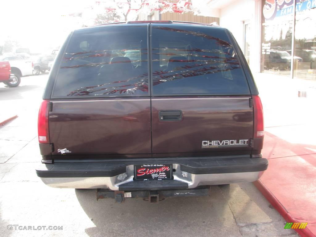 1997 Suburban C1500 LT - Dark Cherry Metallic / Gray photo #7