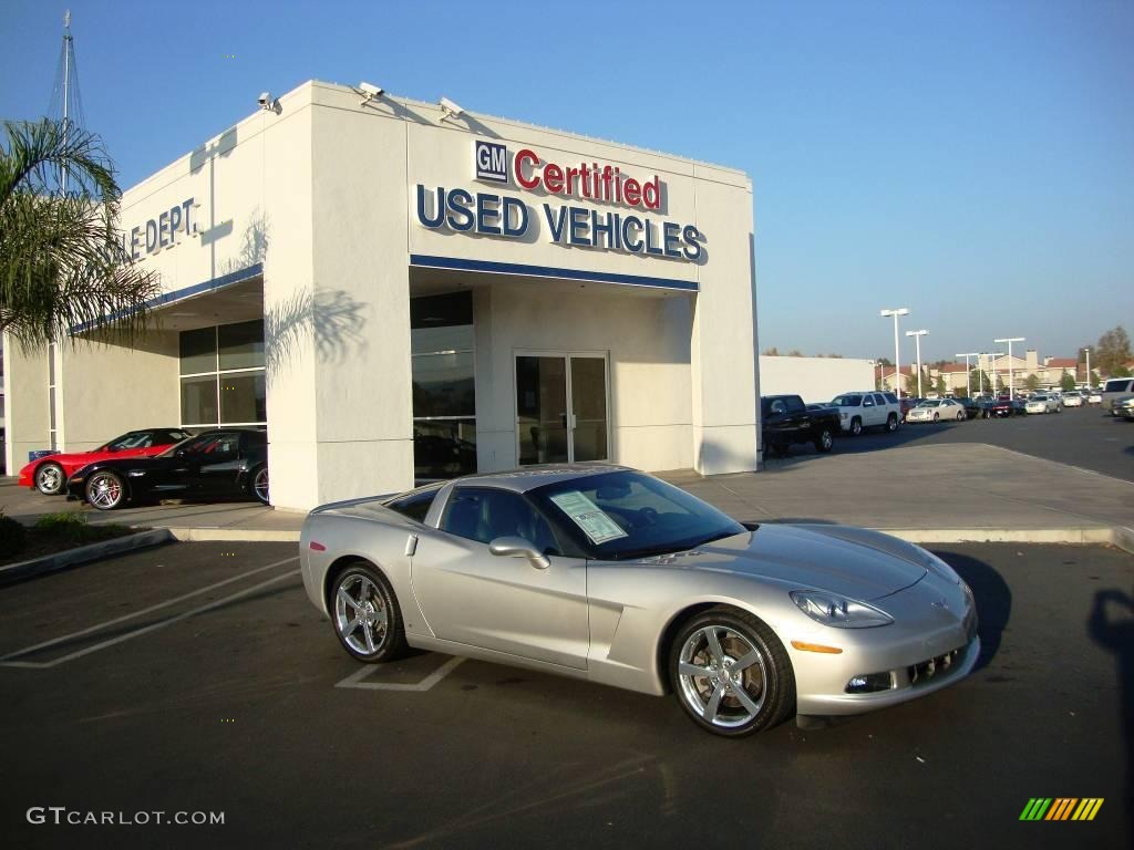 2008 Corvette Coupe - Machine Silver Metallic / Ebony photo #1