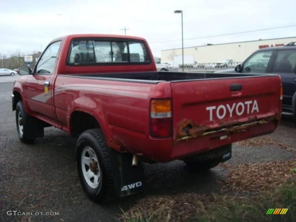 1993 Pickup Deluxe Regular Cab 4x4 - Red / Gray photo #4