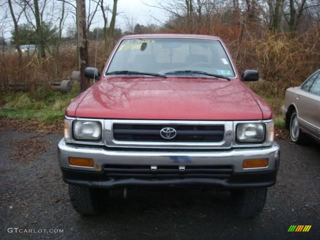 1993 Pickup Deluxe Regular Cab 4x4 - Red / Gray photo #6