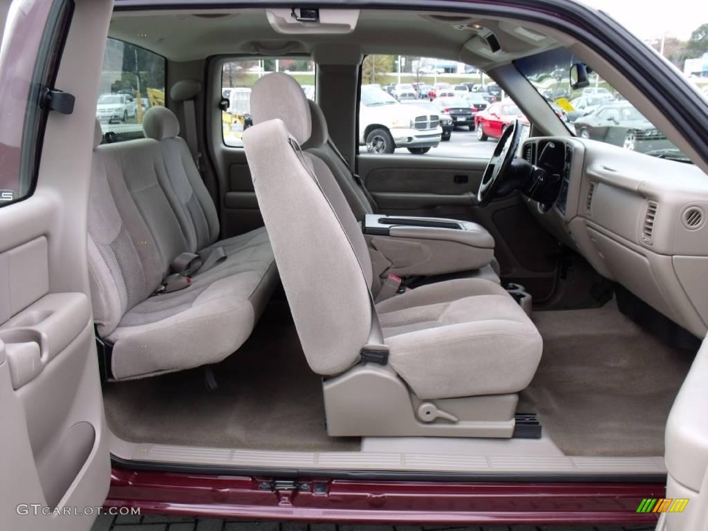 2003 Silverado 1500 LS Extended Cab - Dark Carmine Red Metallic / Medium Gray photo #48