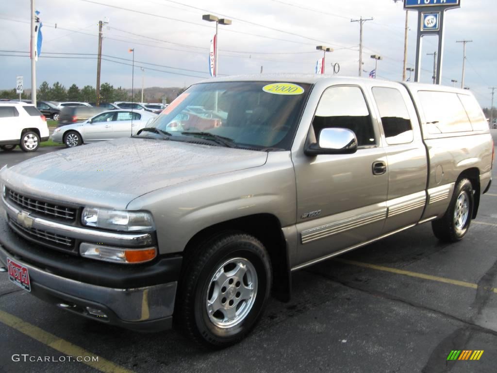 2000 Silverado 1500 LS Extended Cab - Light Pewter Metallic / Graphite photo #6