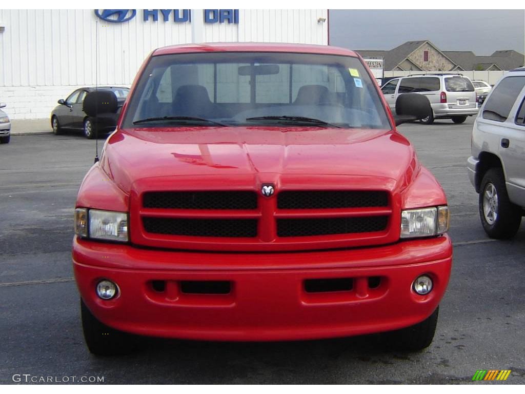 1999 Ram 1500 Sport Regular Cab - Flame Red / Mist Gray photo #2