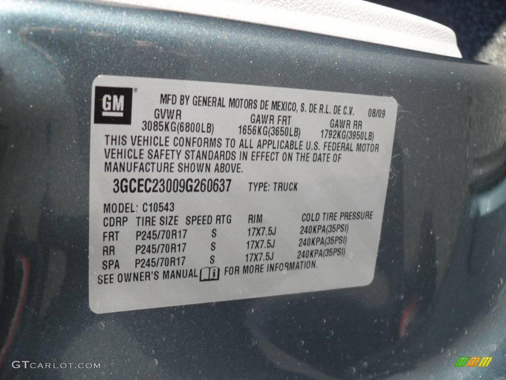 2009 Silverado 1500 LT Crew Cab - Blue Granite Metallic / Light Titanium photo #13