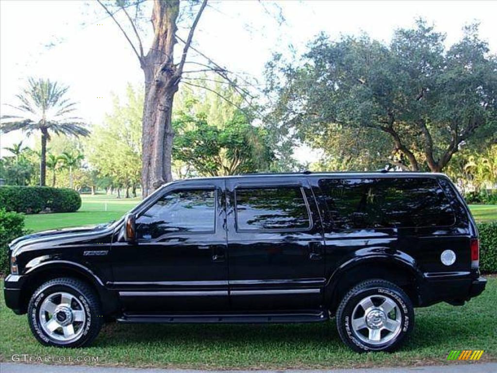 2004 Excursion Limited 4x4 - Black / Medium Parchment photo #2