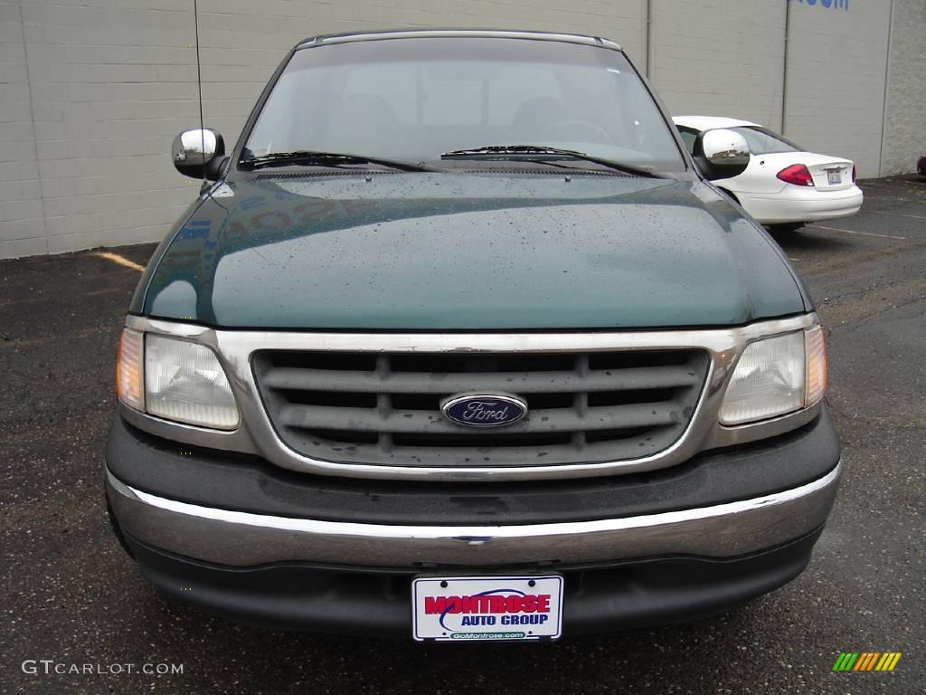 2001 F150 XLT SuperCrew - Dark Highland Green Metallic / Medium Parchment photo #8