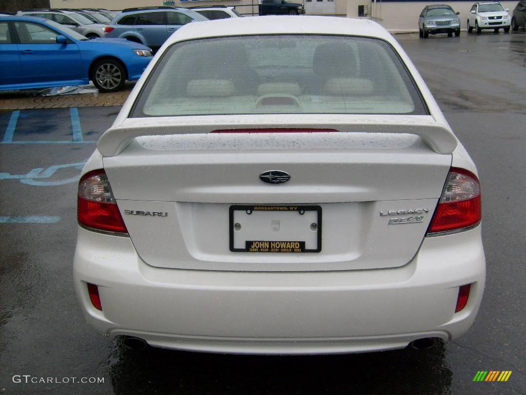 2008 Legacy 2.5i Limited Sedan - Satin White Pearl / Warm Ivory photo #6