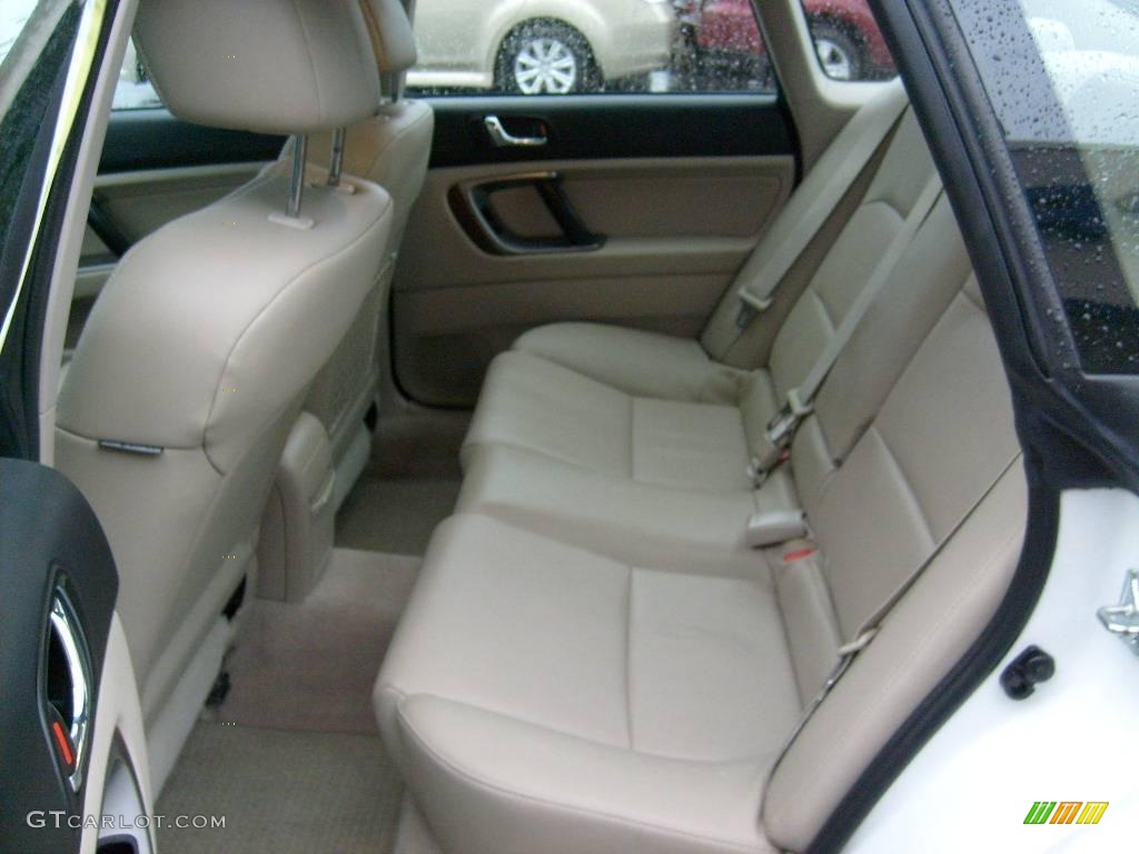 2008 Legacy 2.5i Limited Sedan - Satin White Pearl / Warm Ivory photo #14
