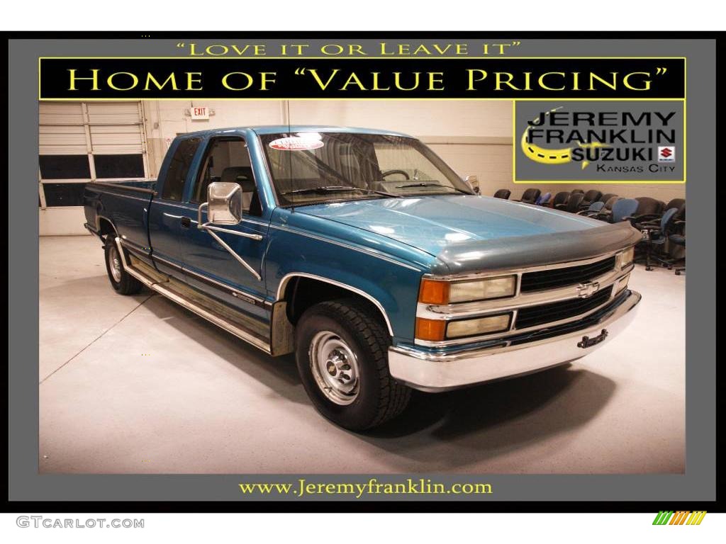 1994 C/K C2500 Extended Cab - Light Quasar Blue Metallic / Gray photo #1
