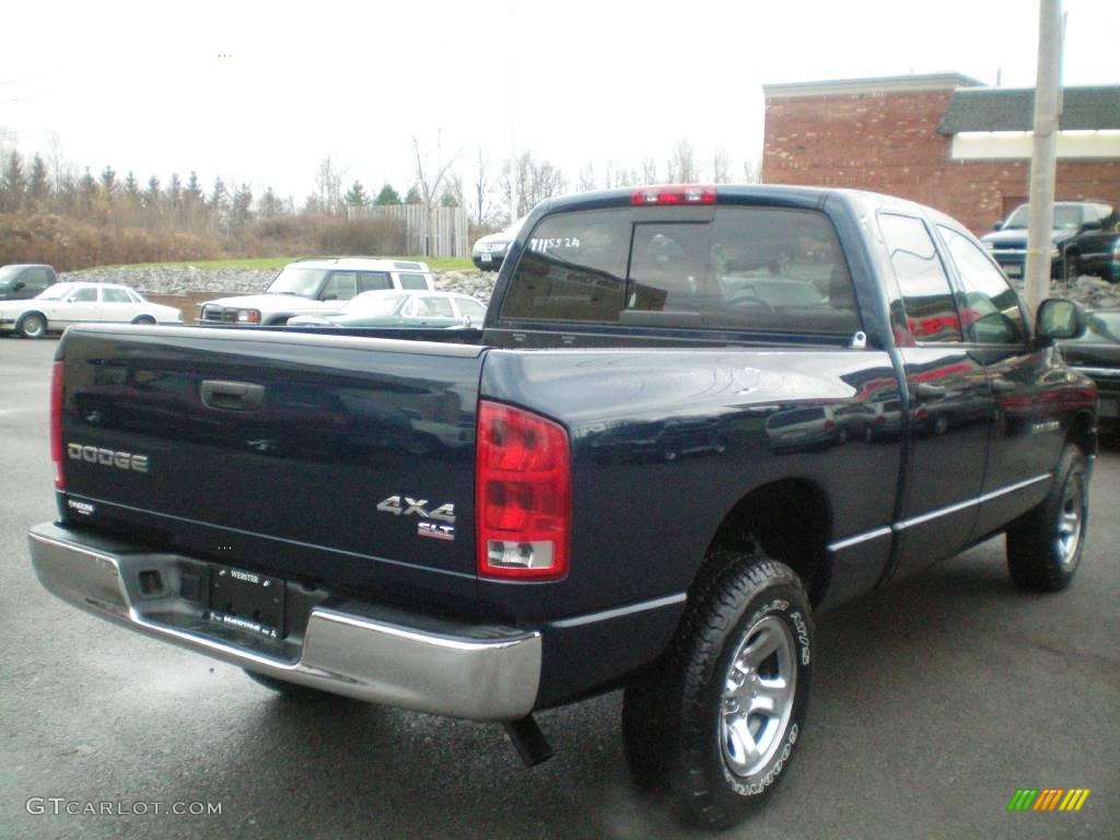 2003 Ram 1500 SLT Quad Cab 4x4 - Patriot Blue Pearl / Dark Slate Gray photo #10