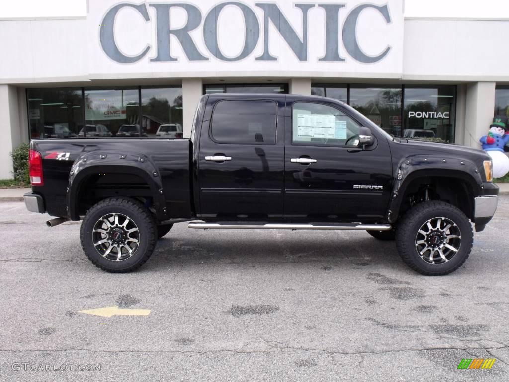 2010 Sierra 1500 SLE Crew Cab 4x4 - Onyx Black / Ebony photo #1