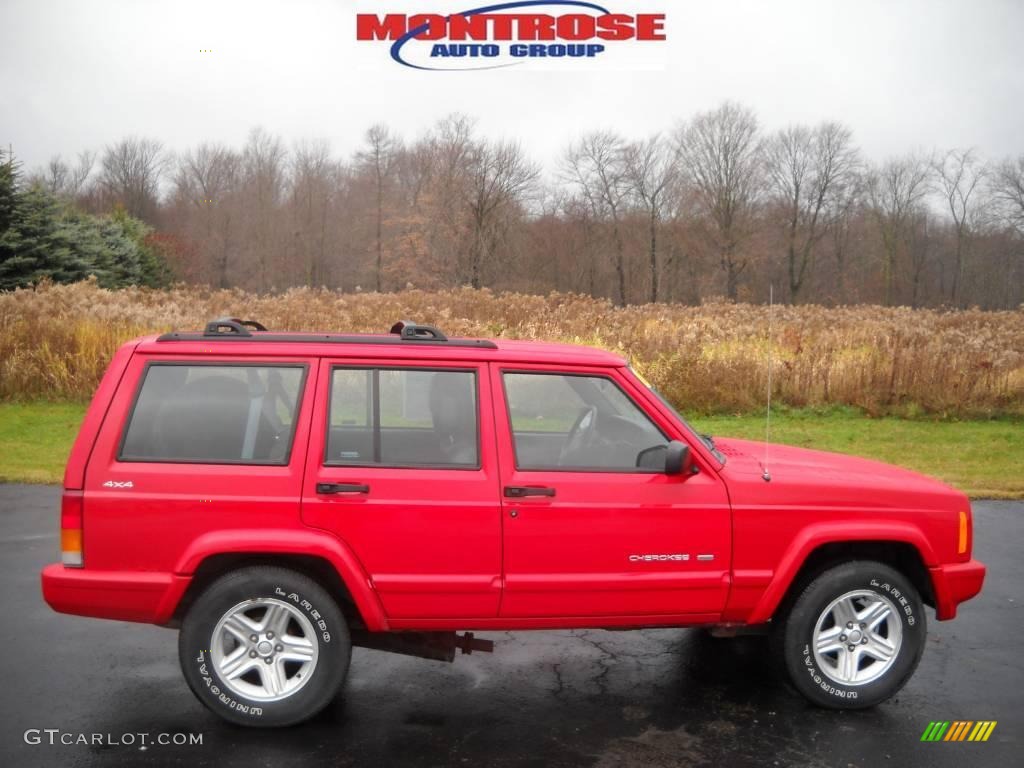 2001 Cherokee Classic 4x4 - Flame Red / Agate photo #1