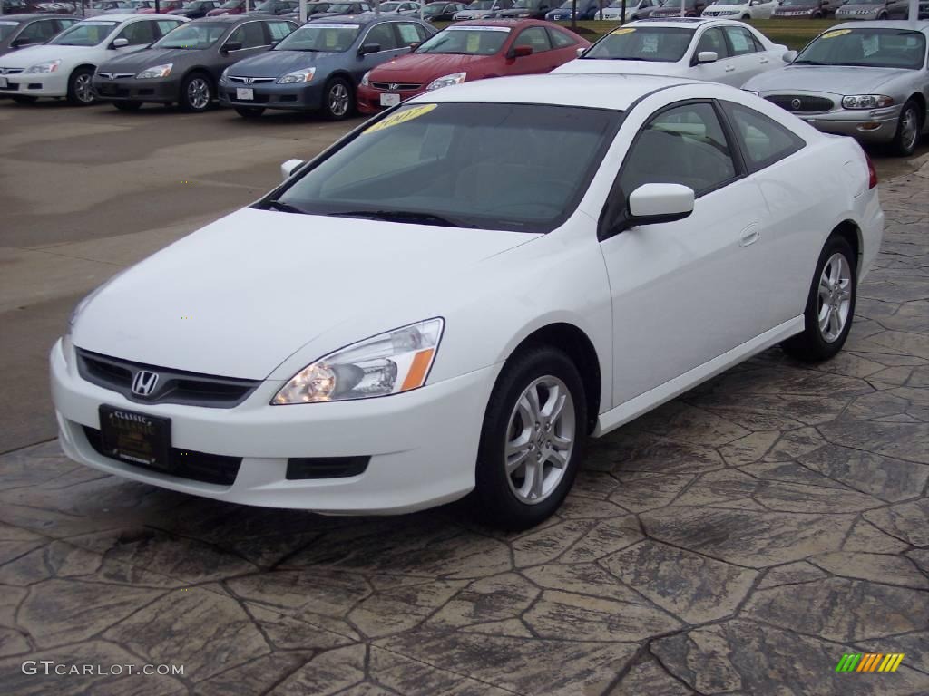 2007 Accord LX Coupe - Taffeta White / Ivory photo #2