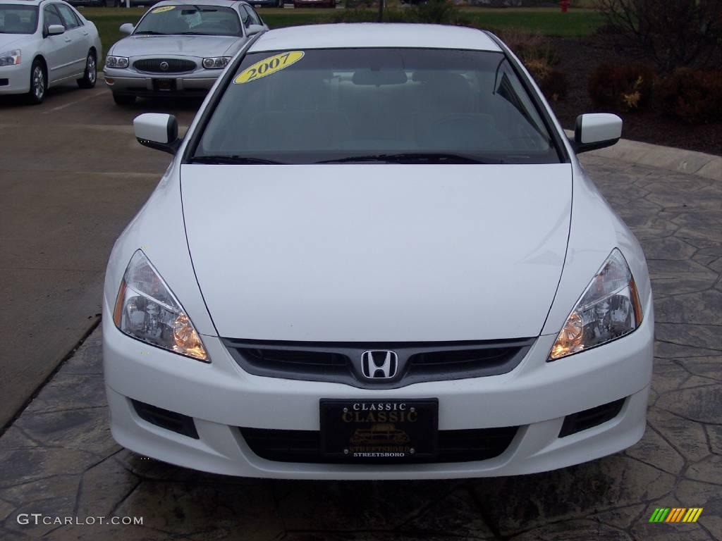 2007 Accord LX Coupe - Taffeta White / Ivory photo #5