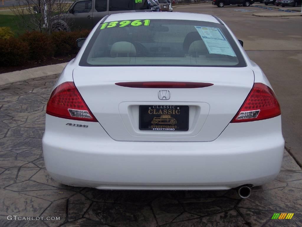 2007 Accord LX Coupe - Taffeta White / Ivory photo #6