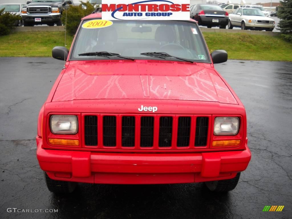 2001 Cherokee Classic 4x4 - Flame Red / Agate photo #22