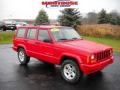 2001 Flame Red Jeep Cherokee Classic 4x4  photo #24