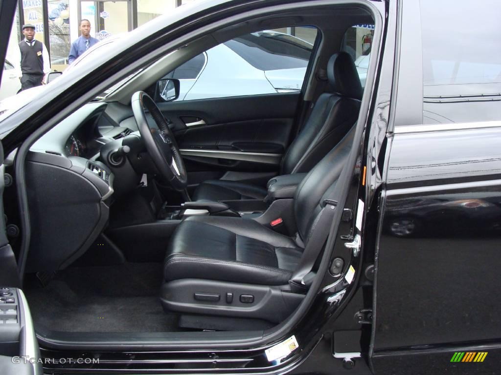 2009 Accord EX-L V6 Sedan - Crystal Black Pearl / Black photo #12