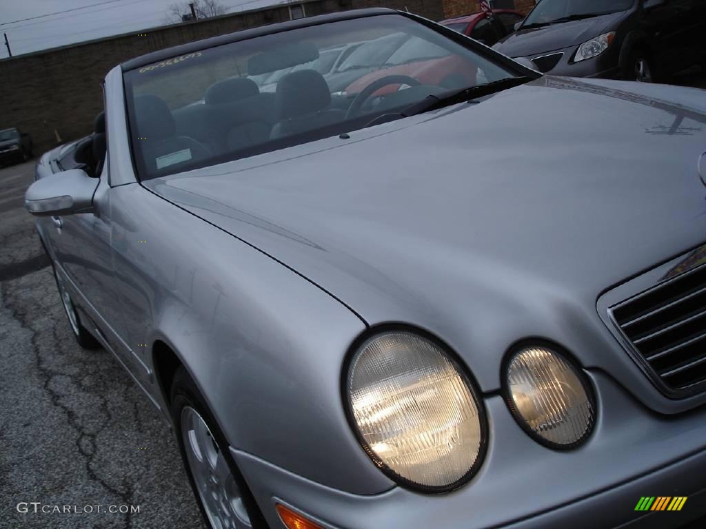 2000 CLK 320 Cabriolet - Brilliant Silver Metallic / Charcoal photo #1