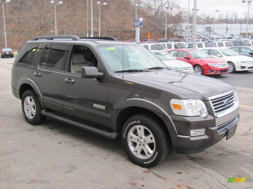 2007 Explorer XLT 4x4 - Dark Stone Metallic / Stone photo #4