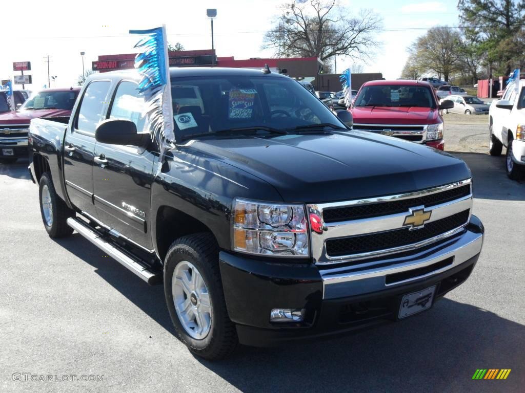 2009 Silverado 1500 LT Z71 Crew Cab 4x4 - Black Granite Metallic / Ebony photo #6