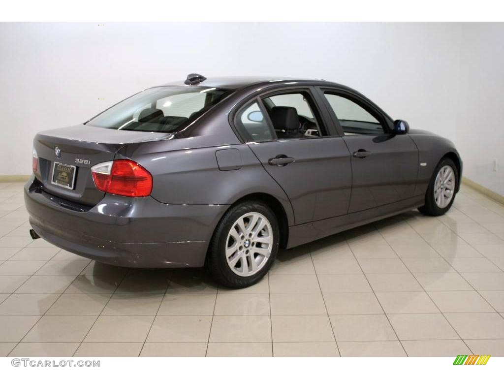 2007 3 Series 328i Sedan - Sparkling Graphite Metallic / Black photo #7