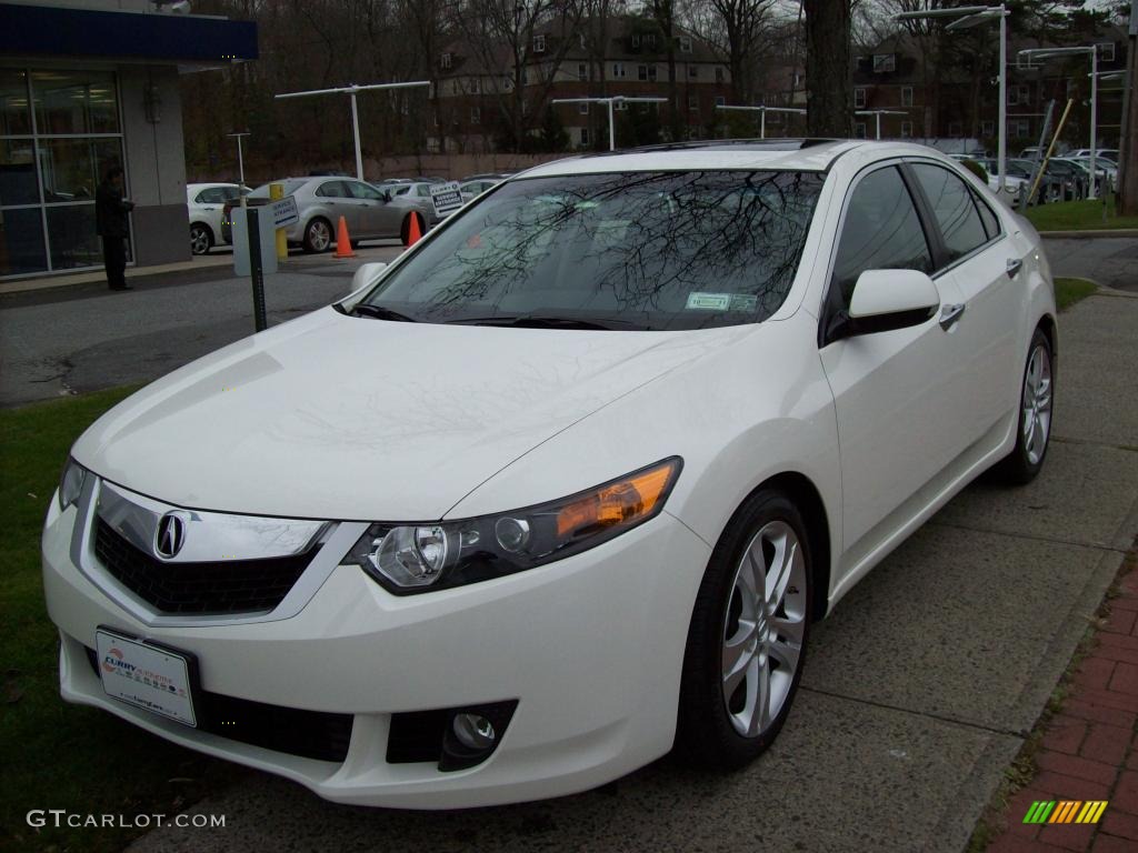 2010 TSX V6 Sedan - Premium White Pearl / Ebony photo #2