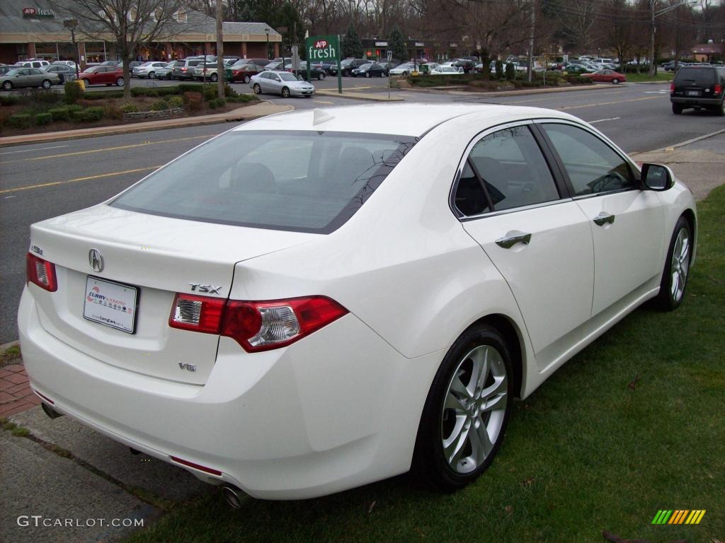 2010 TSX V6 Sedan - Premium White Pearl / Ebony photo #5