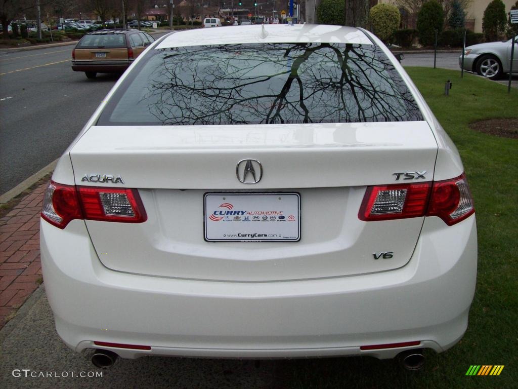 2010 TSX V6 Sedan - Premium White Pearl / Ebony photo #6