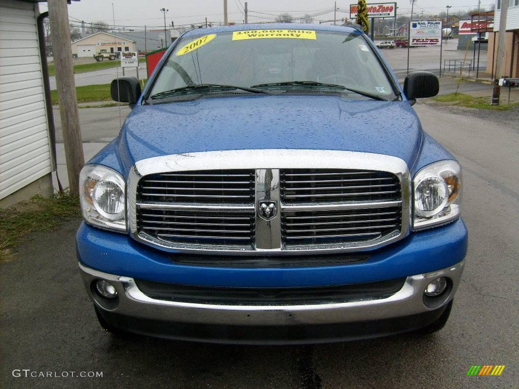 2007 Ram 1500 Big Horn Edition Quad Cab 4x4 - Electric Blue Pearl / Medium Slate Gray photo #7
