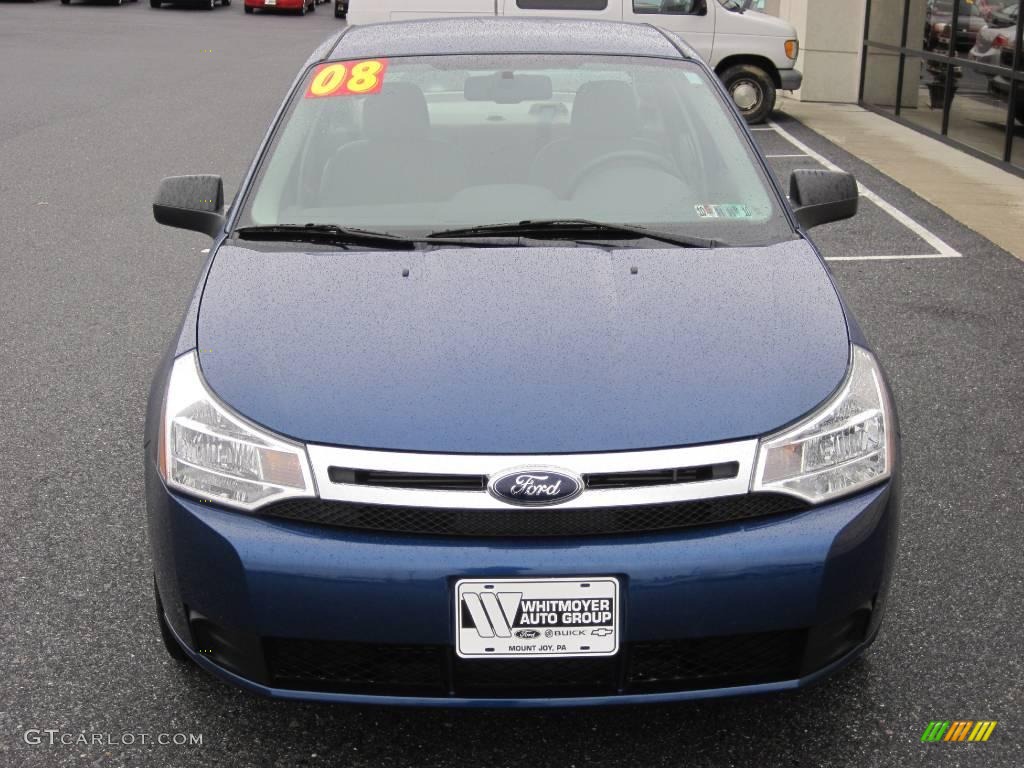 2008 Focus SE Sedan - Vista Blue Metallic / Medium Stone photo #2