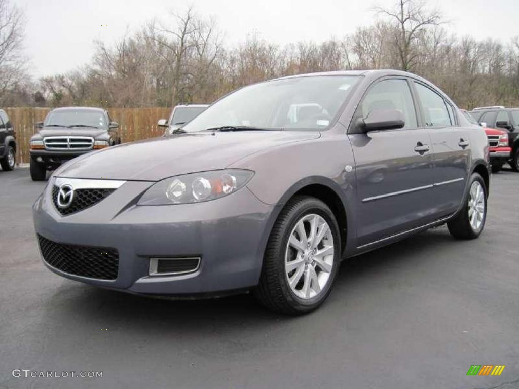 2007 MAZDA3 i Sport Sedan - Galaxy Gray Mica / Black photo #1