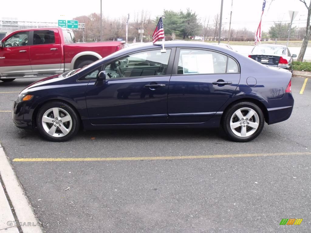 2007 Civic EX Sedan - Royal Blue Pearl / Gray photo #2
