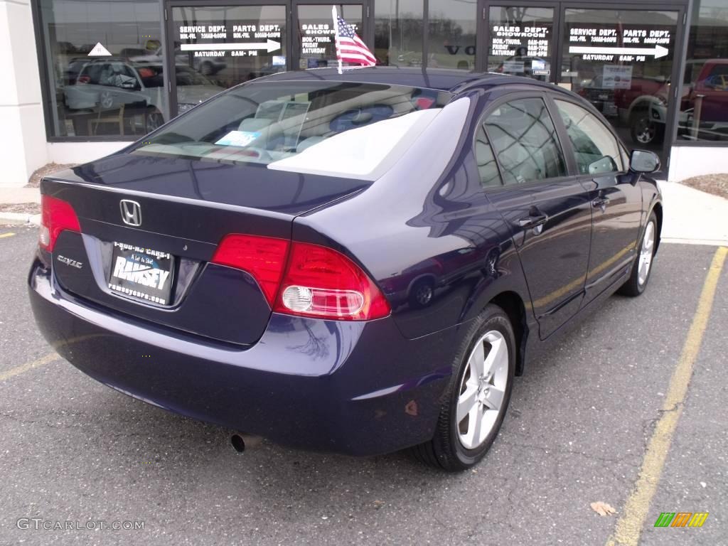 2007 Civic EX Sedan - Royal Blue Pearl / Gray photo #5