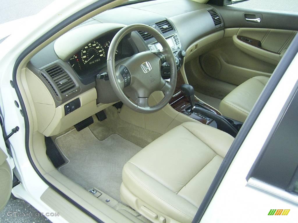 2007 Accord EX-L V6 Sedan - Taffeta White / Ivory photo #30