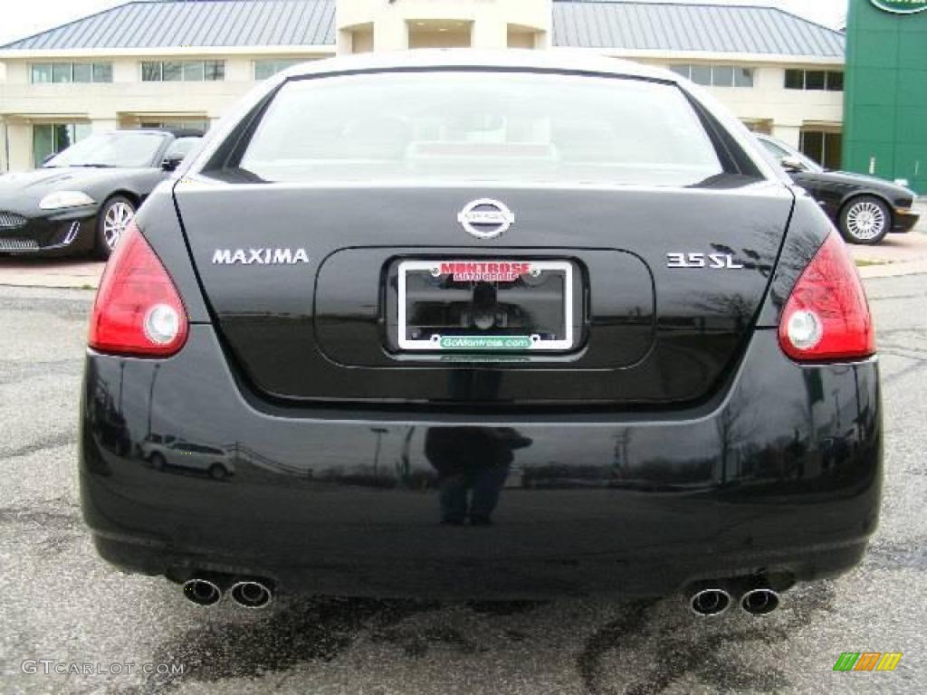 2004 Maxima 3.5 SL - Onyx Black / Frost Gray photo #4