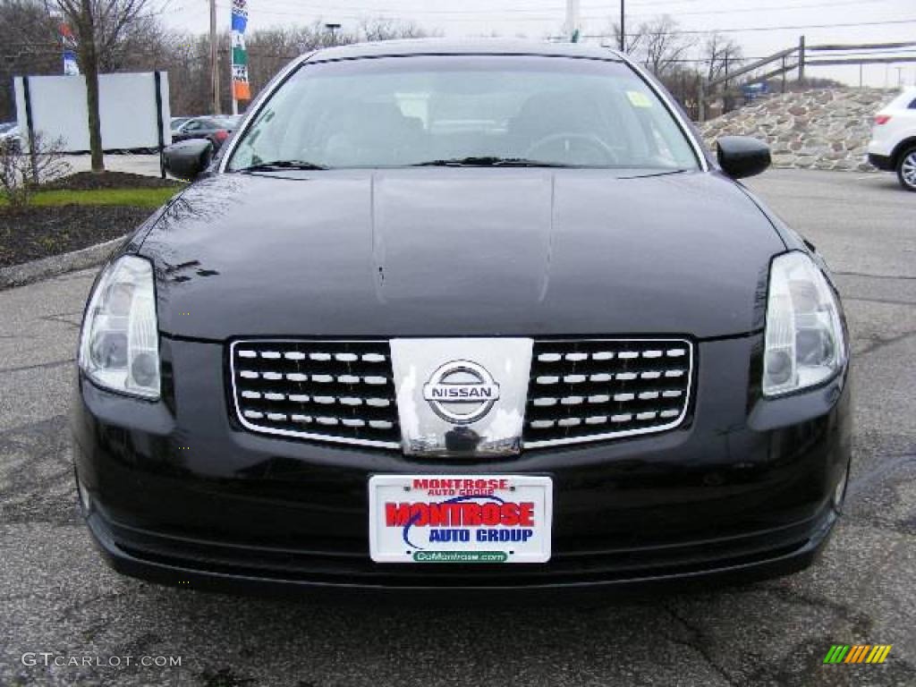 2004 Maxima 3.5 SL - Onyx Black / Frost Gray photo #8