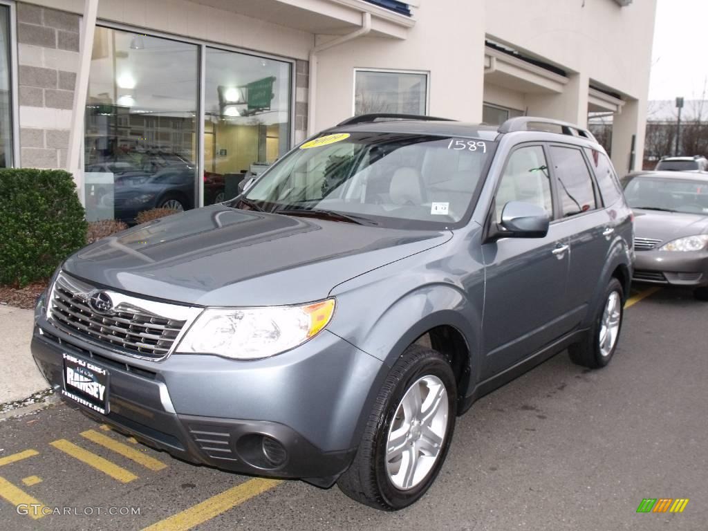 2009 Forester 2.5 X Premium - Sage Green Metallic / Platinum photo #1
