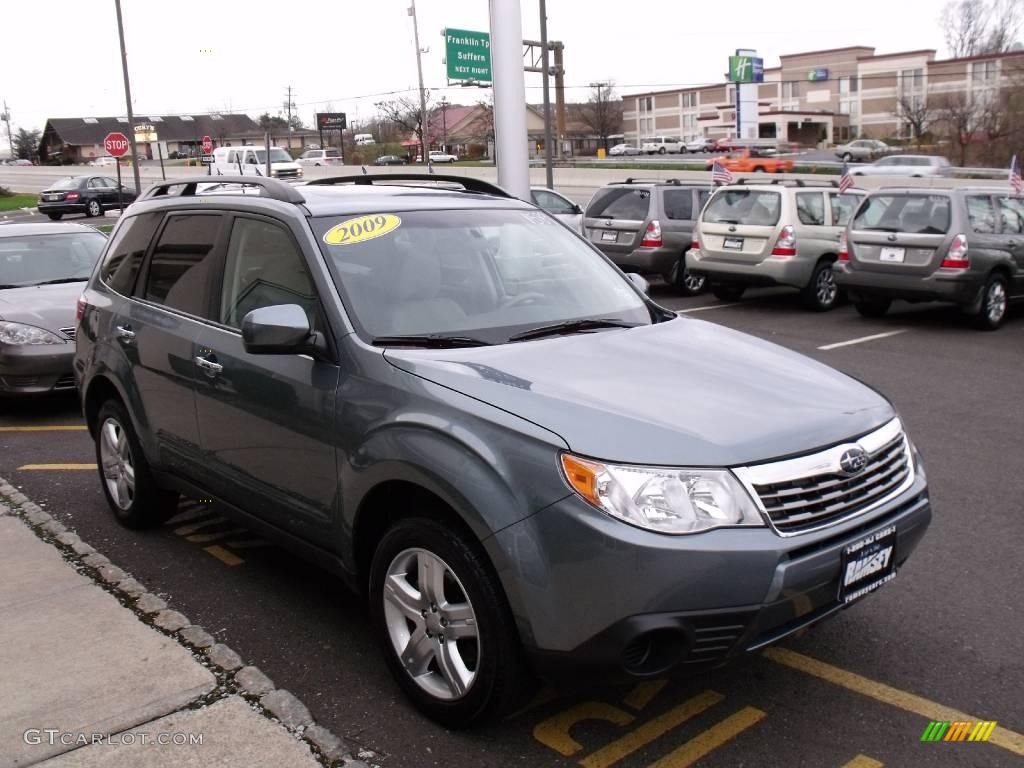 2009 Forester 2.5 X Premium - Sage Green Metallic / Platinum photo #5