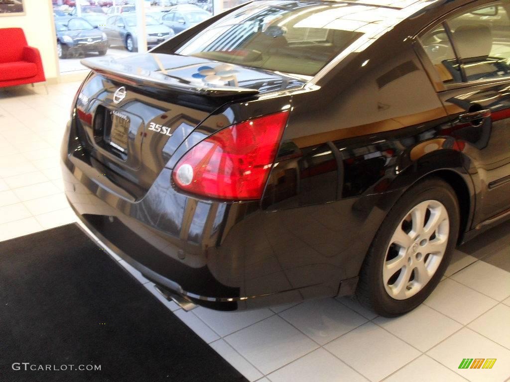 2007 Maxima 3.5 SL - Super Black / Charcoal photo #10